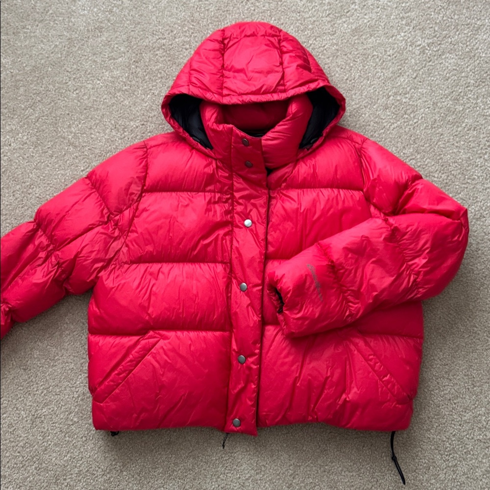 Eddie Bauer Red Puffer Jacket with Hood XL
